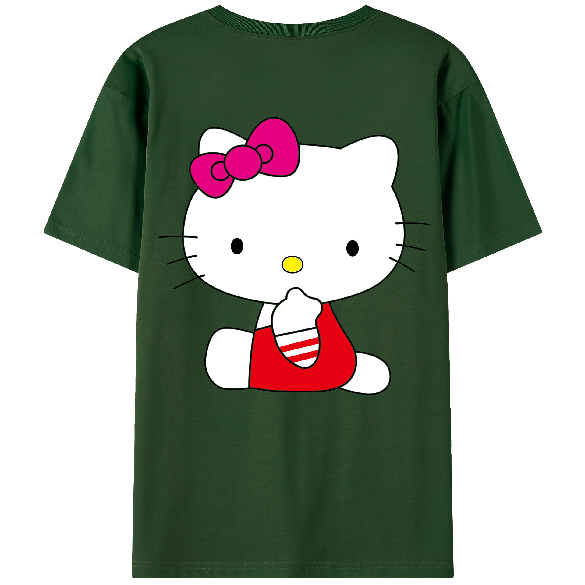 （画像用） Hello Kitty ハローキティ 綿100％半袖Tシャツ（背面プリント）